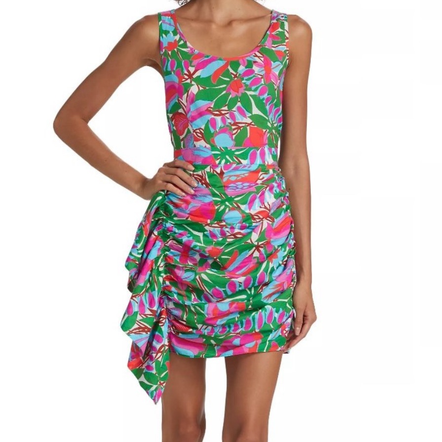 Nwt Rhode Tilda Sleeveless Mini Dress In Wht Fleur Tropicale Size 2